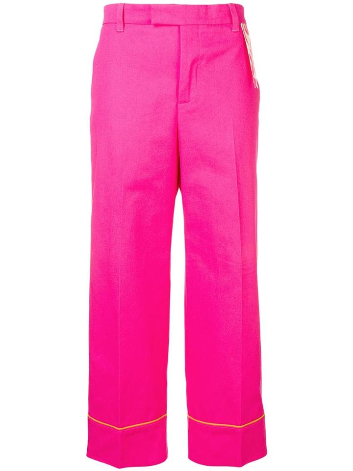 The Gigi Tailored Cropped Trousers - Pink