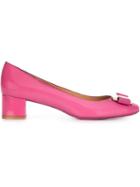 Salvatore Ferragamo Ninna Pumps, Women's, Size: 38.5, Pink/purple, Calf Leather/leather/rubber