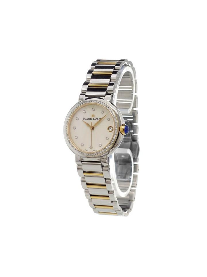Maurice Lacroix 'fiaba Date' Analog Watch, Women's, Metallic