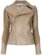Gloria Coelho Perfecto Biker Jacket - Brown