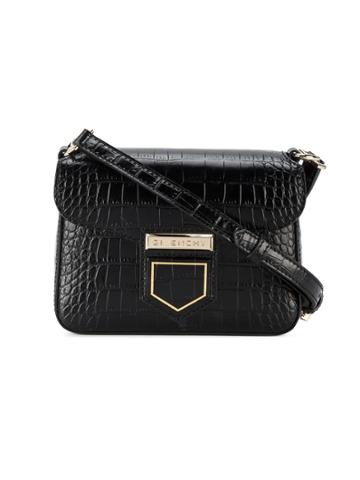 Givenchy Black Croc Nobile Mini Crossbody Bag