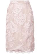 Marchesa Lace Detail Skirt - Pink