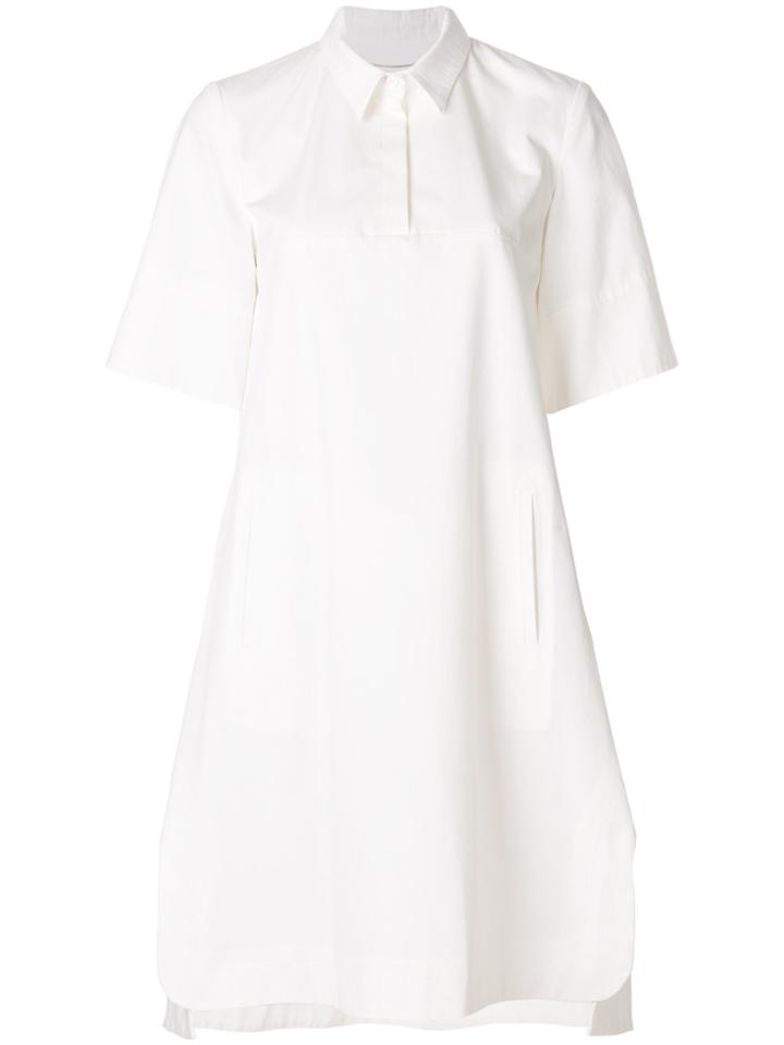 Carven Collared Shift Dress - White