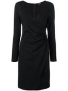 Emporio Armani Wrap Front Dress - Blue