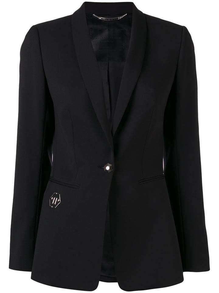 Philipp Plein - Shawl Collar Blazer - Women - Spandex/elastane/viscose - M, Black, Spandex/elastane/viscose