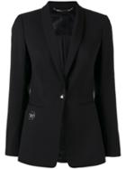 Philipp Plein - Shawl Collar Blazer - Women - Spandex/elastane/viscose - M, Black, Spandex/elastane/viscose