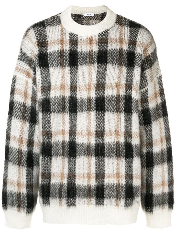 Cmmn Swdn Plaid Knitted Sweater - Brown