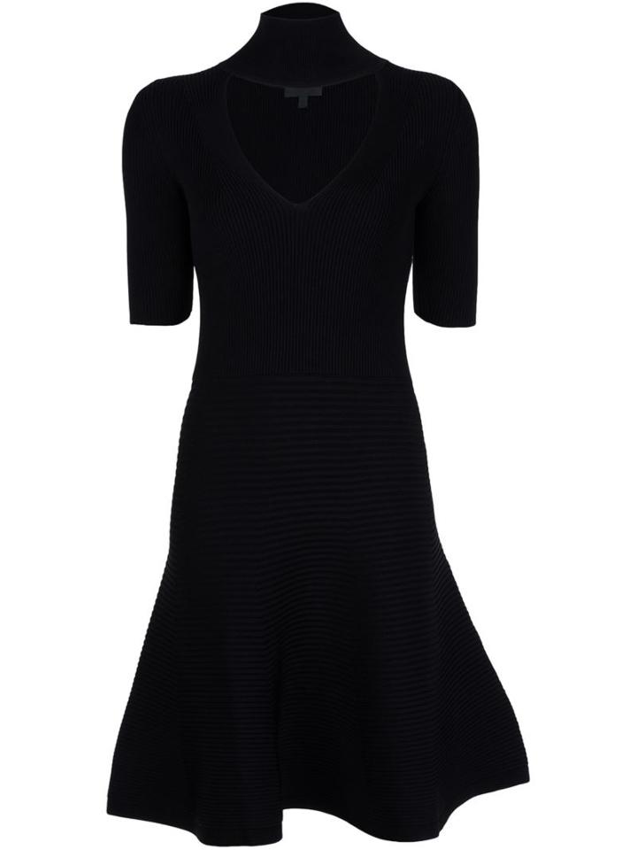 Cushnie Et Ochs Cut-out Neck Dress, Women's, Size: Medium, Black, Rayon/polyester