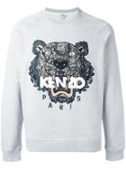 Kenzo Tiger Sweatshirt, Men's, Size: Small, Grey, Cotton/polyester