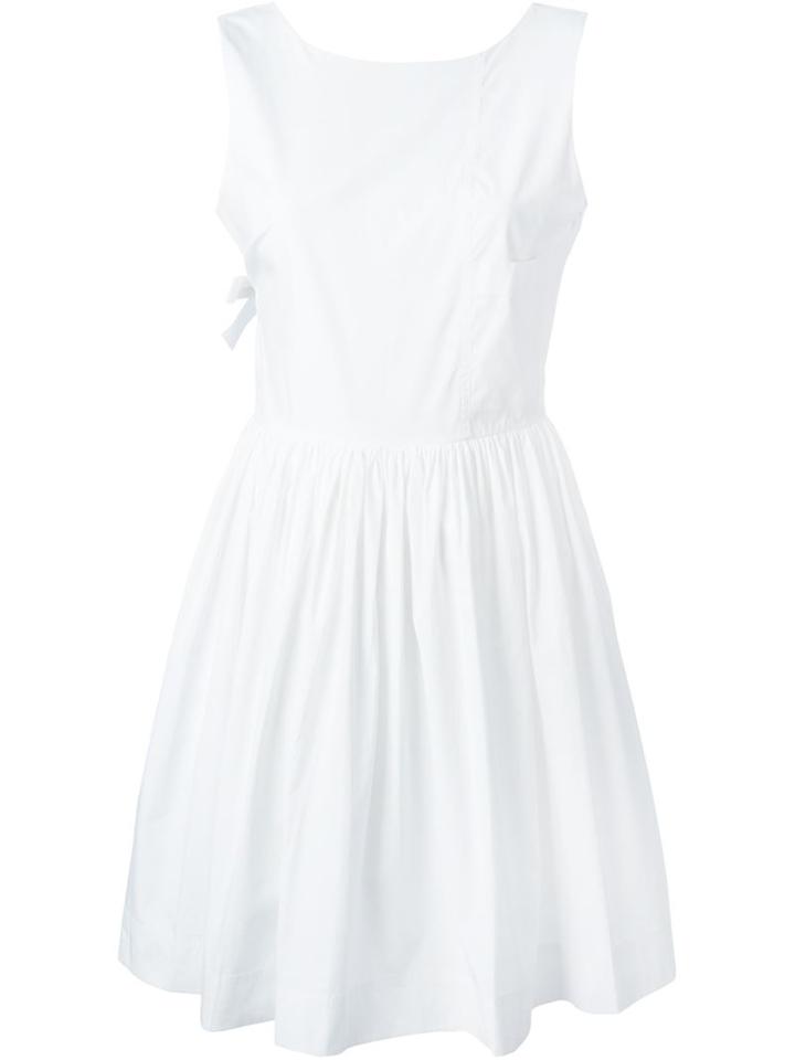 Marc By Marc Jacobs Wrap Style V-neck Dress, Women's, Size: 12, White, Cotton/spandex/elastane