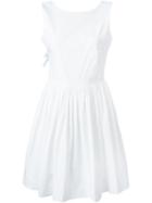 Marc By Marc Jacobs Wrap Style V-neck Dress, Women's, Size: 12, White, Cotton/spandex/elastane