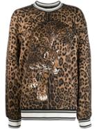 Dolce & Gabbana Leopard-print Sweatshirt - Brown