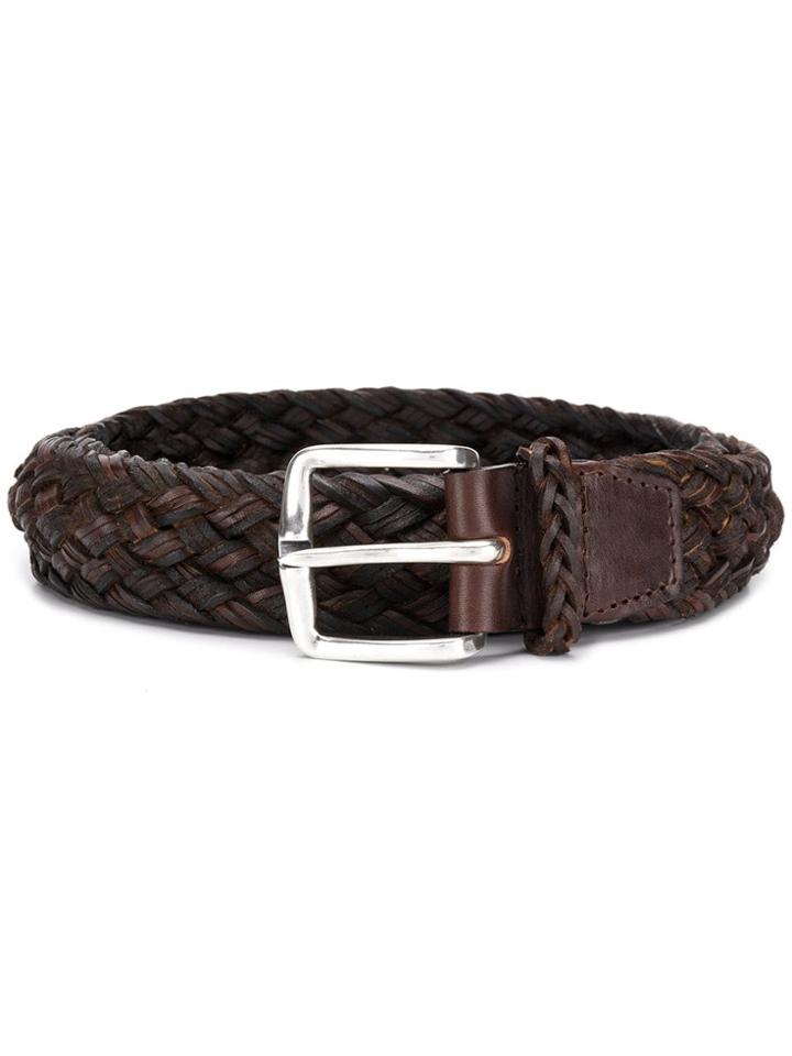 Orciani Braided Belt - Brown