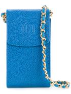 Chanel Vintage Cc Chain Shoulder Bag - Blue