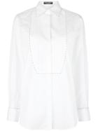 Dolce & Gabbana Stitch Trim Bib Shirt - White