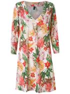 Lygia & Nanny Tropical Print Beach Dress - White