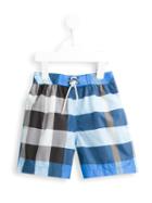 Burberry Kids Nova Check Swim Shorts, Boy's, Size: 12 Yrs, Blue