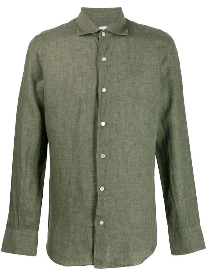 Finamore 1925 Napoli Classic Formal Shirt - Green
