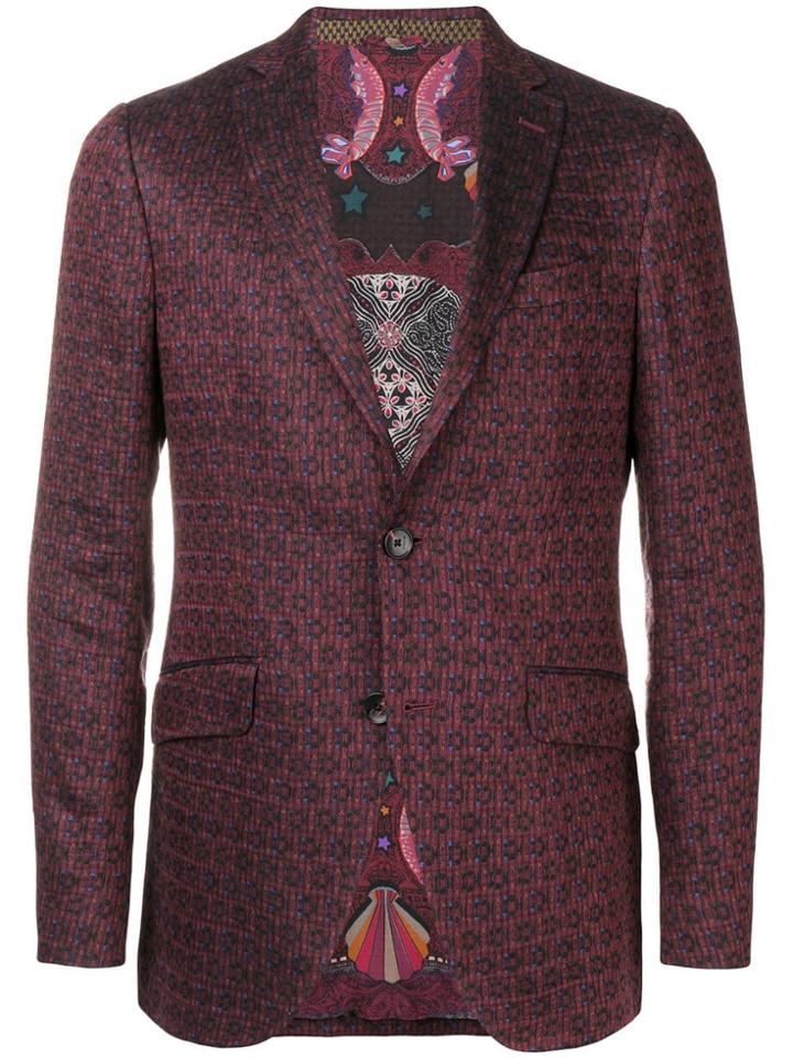 Etro Jacquard Blazer - Purple