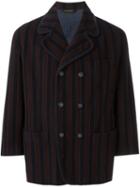 Romeo Gigli Vintage Striped Jacket, Men's, Size: 50, Blue