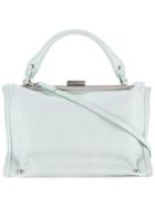 Potior Clasp Fastening Cross-body Bag, Women's, Green, Calf Leather