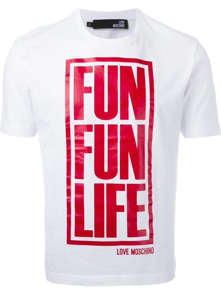 Love Moschino Fun Life Print T-shirt