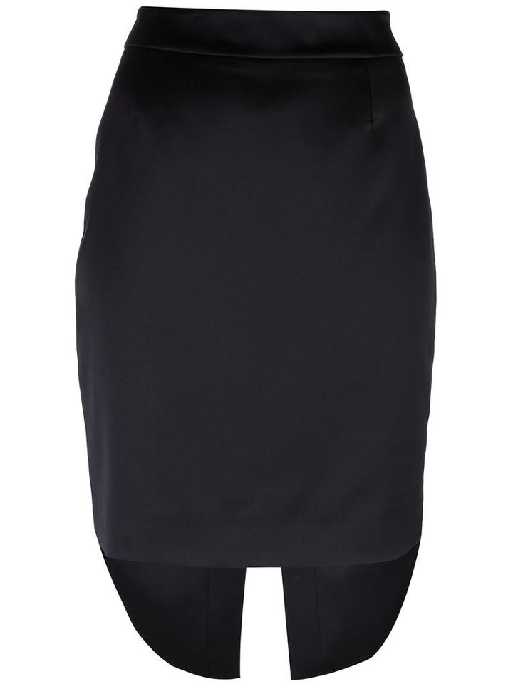 Moschino Fitted Skirt, Women's, Size: 40, Black, Acetate/rayon/virgin Wool