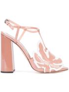 Rochas Open Toe Sandals - Pink & Purple