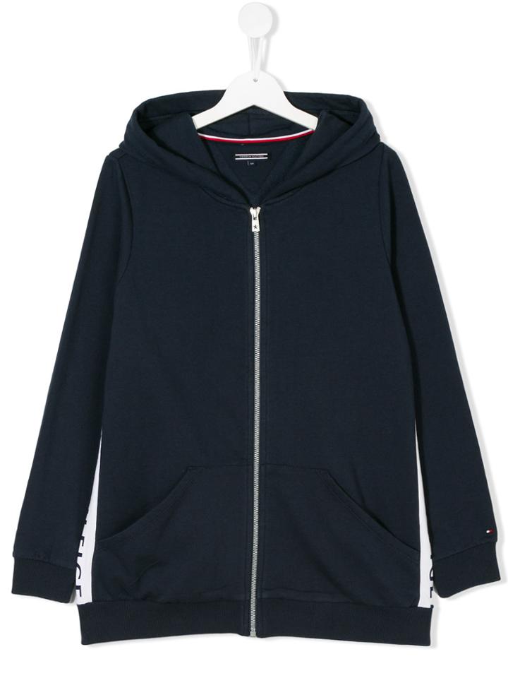 Tommy Hilfiger Junior Hoodie With Side Stripe Detail - Blue