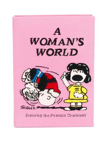 Olympia Le-tan 'a Woman's World' Clutch, Women's, Pink/purple, Cotton/metal