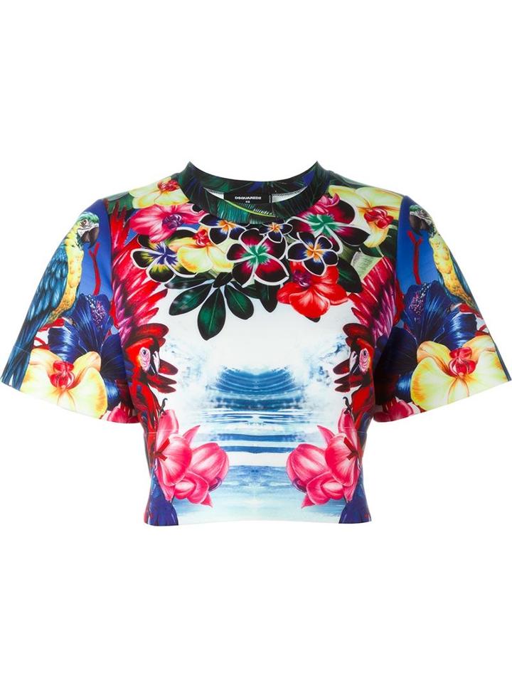 Dsquared2 Tropical Print Top