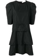 See By Chloé Ruffle Flared Mini Dress - Black