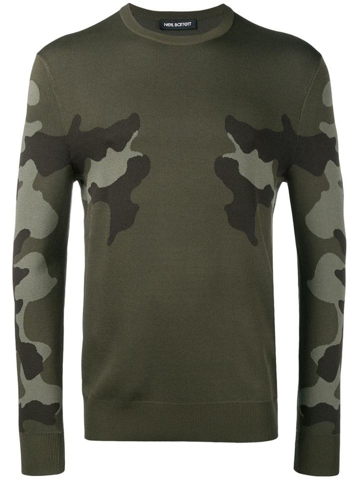 Neil Barrett Camouflage Jumper - Green