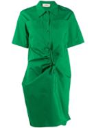 Ports 1961 Ruched Poplin Dress - Green