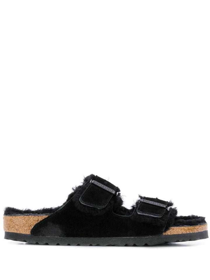 Birkenstock Arizona Buckled Sliders - Black