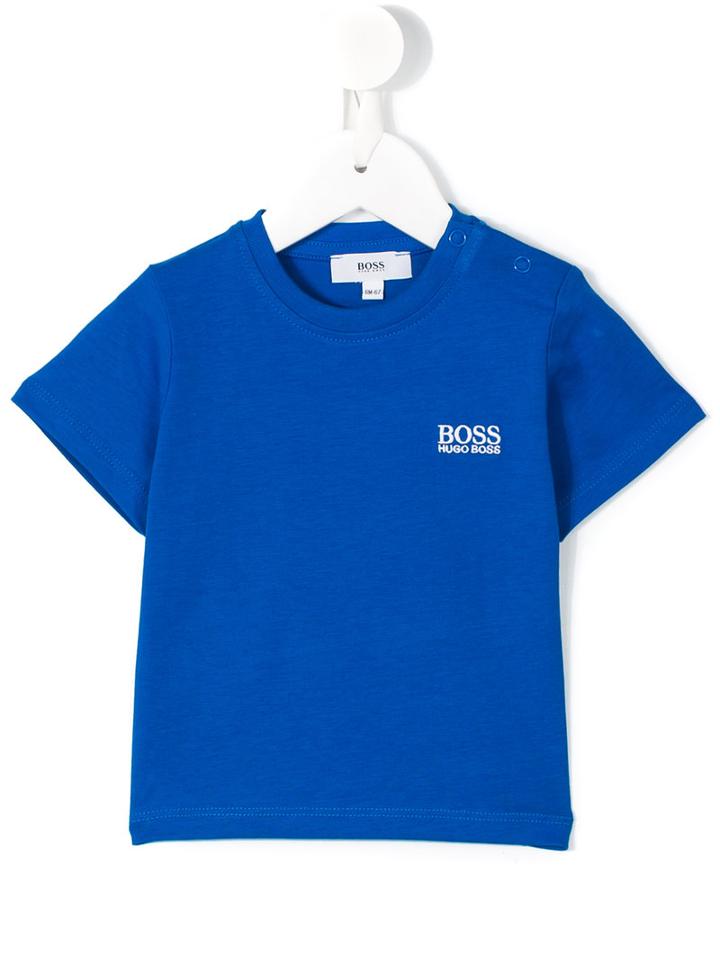 Boss Kids - Embroidered Logo T-shirt - Kids - Cotton - 36 Mth, Toddler Boy's, Blue