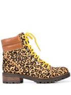 Sam Edelman Tamia Leopard Print Boots - Brown