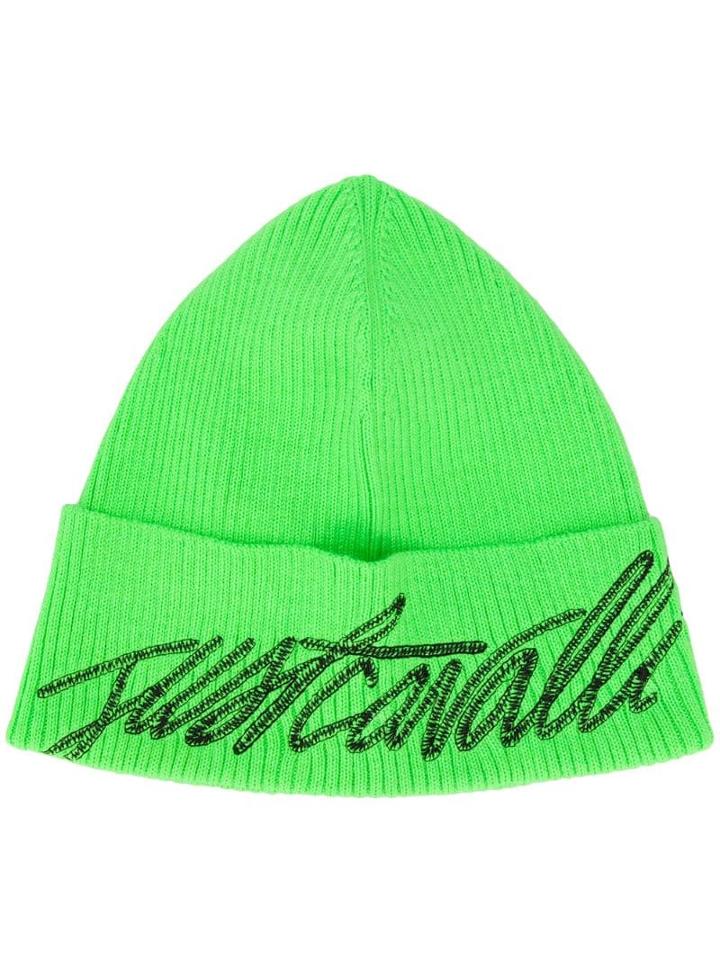 Just Cavalli Logo Beanie Hat - Green
