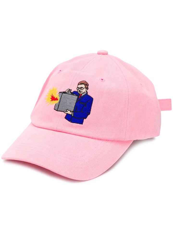 Ader Error Embroidered Cap - Pink