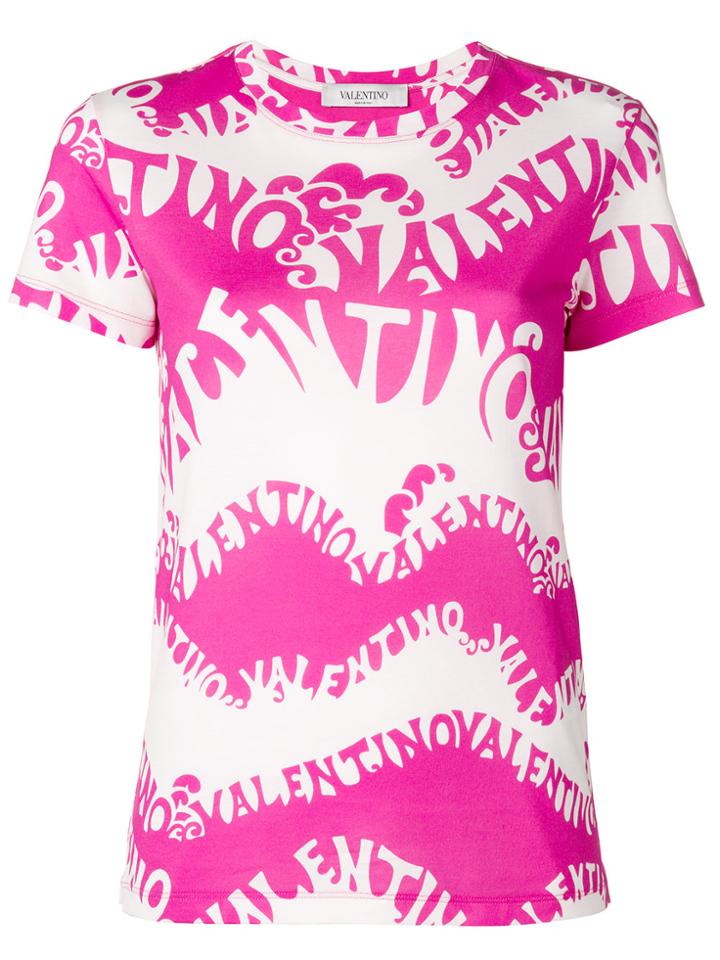 Valentino Psychedelic Logo T-shirt - Pink & Purple