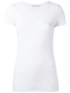 Stefano Mortari Short Sleeve Fitted T-shirt, Women's, Size: 42, White, Cotton/spandex/elastane
