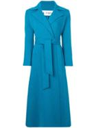 Barena Long Belted Coat - Blue