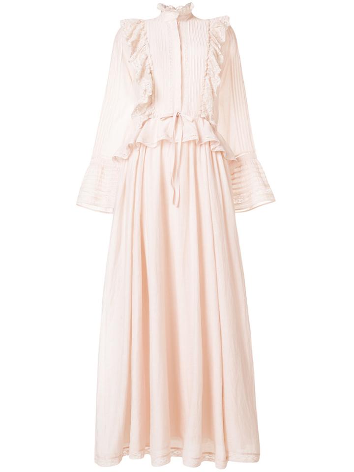 Zadig & Voltaire Long Frill-trim Dress - Nude & Neutrals