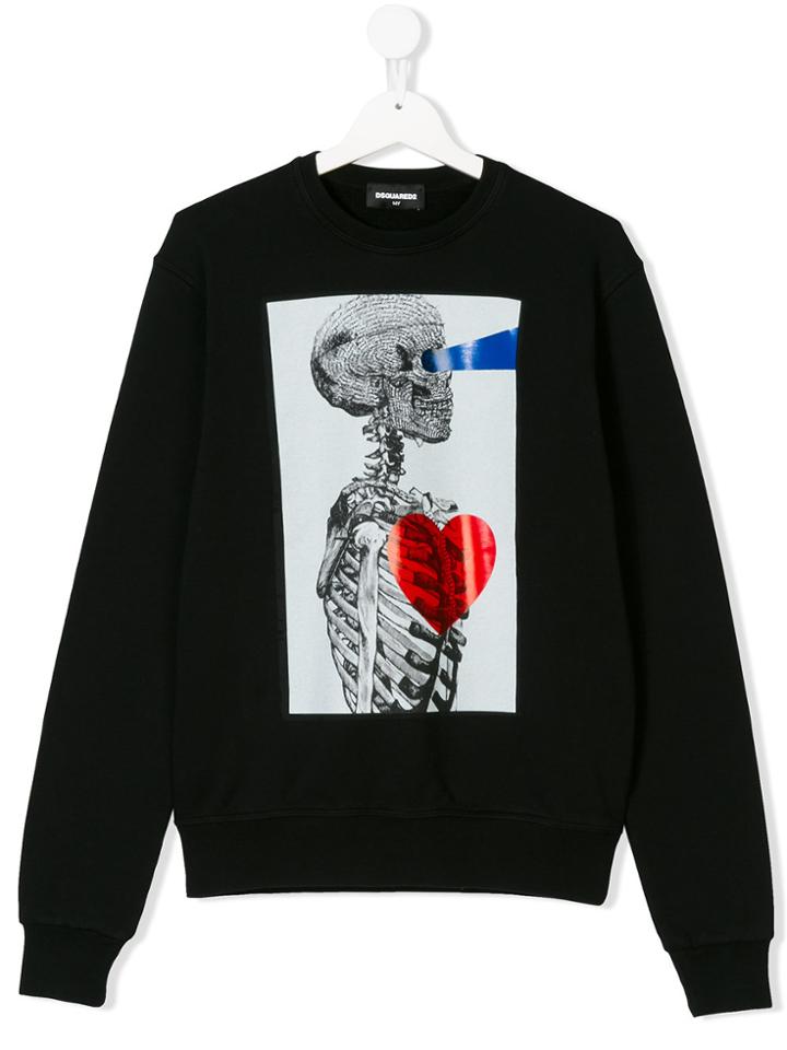 Dsquared2 Kids Skeleton Print Sweatshirt - Black