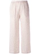 Aspesi Checked Trousers, Women's, Size: 40, Nude/neutrals, Cotton/polyurethane