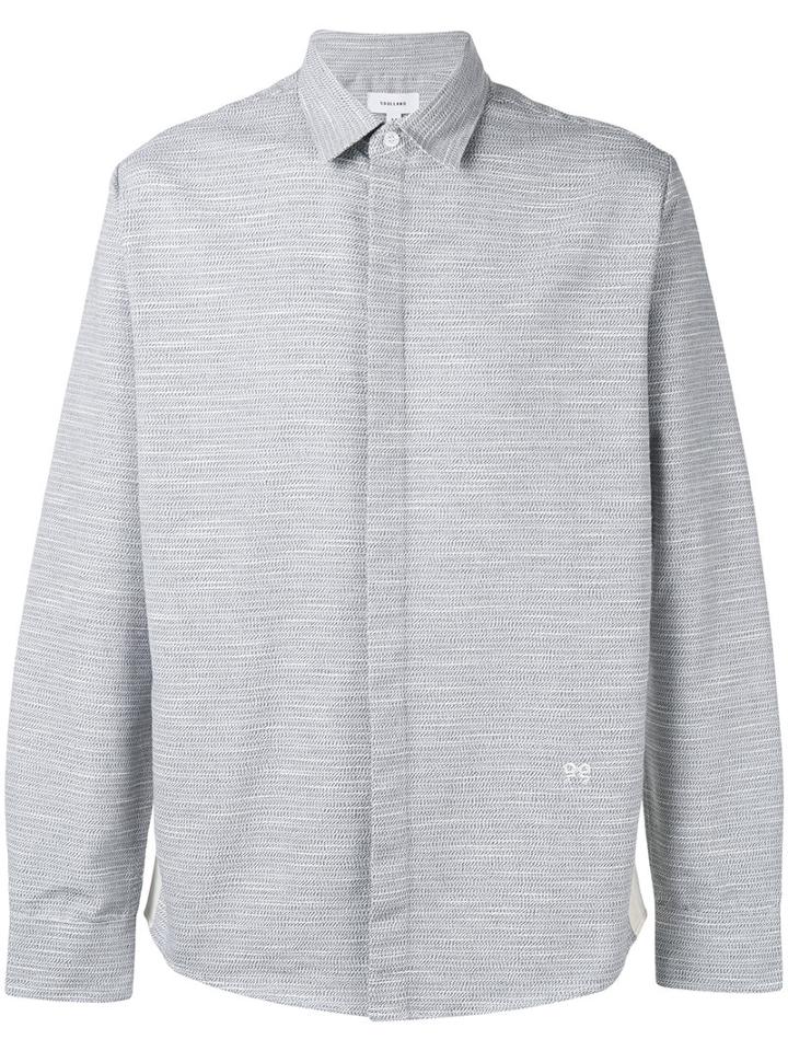Soulland Fardon Gross Grain Shirt, Men's, Size: Medium, Grey, Cotton