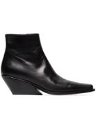 Ann Demeulemeester Annd 50 Lthr Bt Ankwdg Sqtoe - Black
