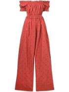 Ulla Johnson Off Shoulder Jumpsuit - Red