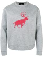 Dsquared2 - Embroidered Sweater - Men - Polyurethane/viscose - L, Grey, Polyurethane/viscose