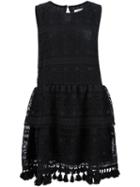 Anine Bing Tassel Detail Dress, Women's, Size: Small, Black, Cotton/polyester
